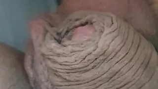 Step mom without bikini under skirt sitting in bed near naked step son