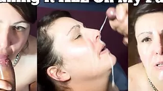 Heavy Cumshot Facial & in Mouth So Messy JOI POV