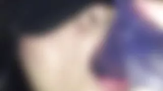 Deep throat rehearsal before orgy party