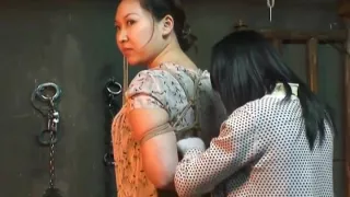 Black Bondage Very Tight Elbows-tied