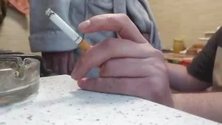 Went for a Smoke and Got a Super Blowjob with Cum in Mouth