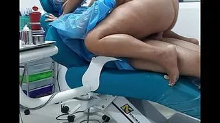 Young Latina slut fucks her dentist giving him a big blowjob and rides