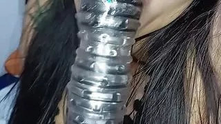 Excited amateur brunette dances and touches herself for you live, getting her pussy all wet.