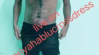 Crossdresser Hablu wear black bra and penty