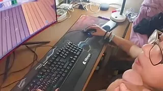 Busty Gamer Girl Sucks It Like a Fucking Playing Fortnite