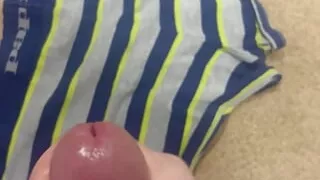 Huge cum shot on briefs