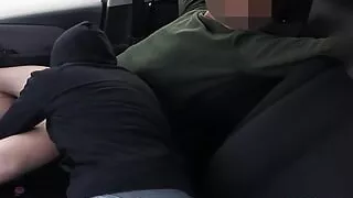 Teen Teacher Sucks My Dick in Car in Outdoor Parking in for Everyone - It's Very Risky with People Near- Misscreamy