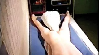 Two Strip Wank Hump Masturbation at one Day with my first HI8 Camera