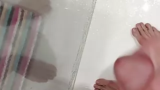 Heavy shower cumshot thick cock