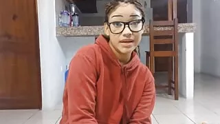 Stepsister just turned 18 and asks for her first porn video stepsister sex addict Anal tiny babe with creamy pussy