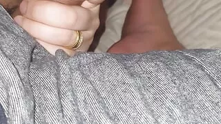 OMG Step Mom pulled out step son dick making him hard