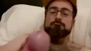 spurts cum on his fur