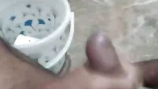 Naughty guy masturbating in Neighbours washroom desi indian lund