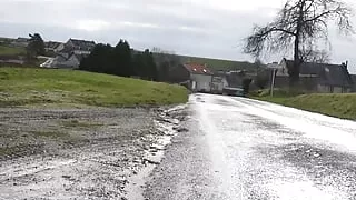 shemale trans sounding lingerie outdoors 9