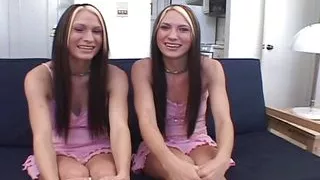Milton twins go lesbo licking pussy