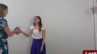 Strip Basketball Game with Aften Opal and Clary Fae