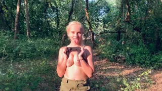 The Cute Blonde Really Asked Me To Give It To Her Mouth In The Jungle And I Couldnt Refuse