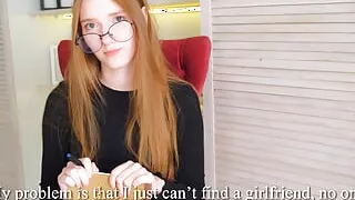 A trip to a psychologist ended with sex with a cute girl in stockings