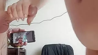 mother-in-law sucks my dick and then I fuck her pussy doggy style and fill her pussy with cum