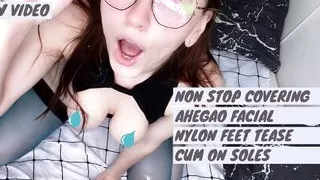 Loads of cum on nylon feet teaser
