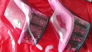 My husband make cum one my high heels