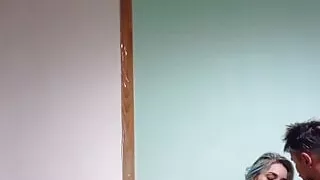 real amateur. a blowjob before going to rest. deep Throat