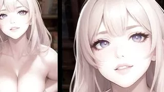 A beautiful girl with big tits masturbates me with her tits, and everything is done by the AI