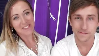 Useless Cuck Tries Not to Watch While His Wife Bibi Fox Rides Dick