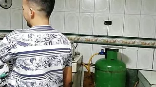 I found him masturbating in the bathroom and I help him to let me take a bath because my husband is coming