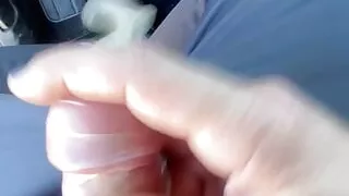 Wank and cum in a condom