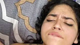 my stepmother rests and I wake her up so she can make me cum and fuck my tits and pussy hard
