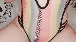 Big Black Dildo in Small Pink Pussy