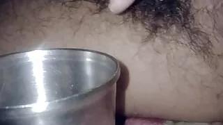 Hard jerking off lots of juice