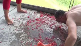 Watermelon feeding by Femdom Austria
