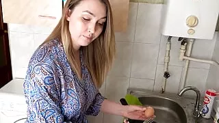 To the surprise of the stepson, the stepmom's pussy turned out to be as narrow as the sex doll's pussy