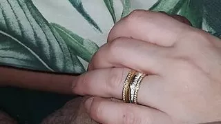 Step mom handjob husband dick in Ramadan