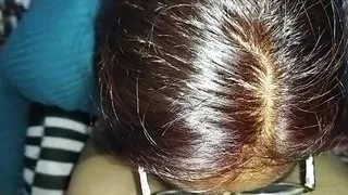 My sister-in-law from the kitchen to the room