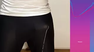 Huge hands free cum in tight pants