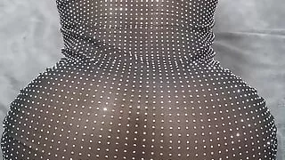vivi shakes her ass in sparkly dress
