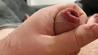 Caressing your tender uncut pussy