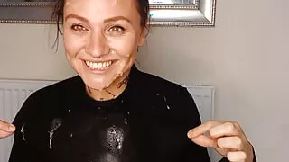 Perverted rimming milf wife used as a toilet