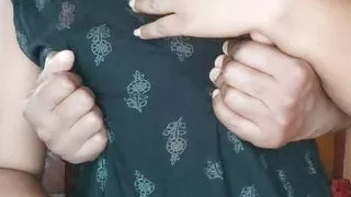 South mallu aunty secret  showing for stepbrother Big boobs pressing  talking moaning