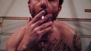 Smoking naked in my garage