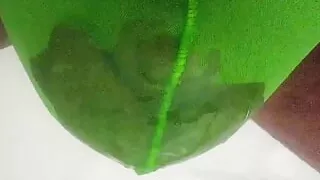 #2 Pissing In The Tub Then Jacking Off My Little Dick And She Fingers My Inverted Dick Compilation