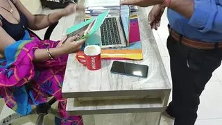 Hot Indian bhabhi fucked office by office employ  hindi audio