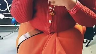Tamil Aunty Saree Low Hip Navel Fantasy Roleplay