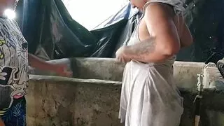 The neighbor used to come to my house with the excuse that she doesn't have water, but in reality she comes to provoke me