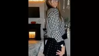 Slutty college girl seduces her teacher to get an A mark