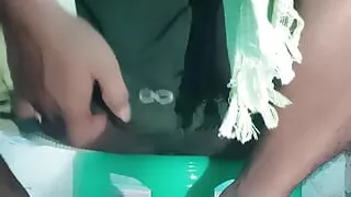 Big cock hand job with relax in washroom