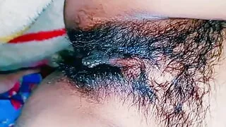 Dever TAKE ADVANTAGE He found hairy pussy at night !! Caught Suhani Bhabhi and fingring and fucking hairy pussy